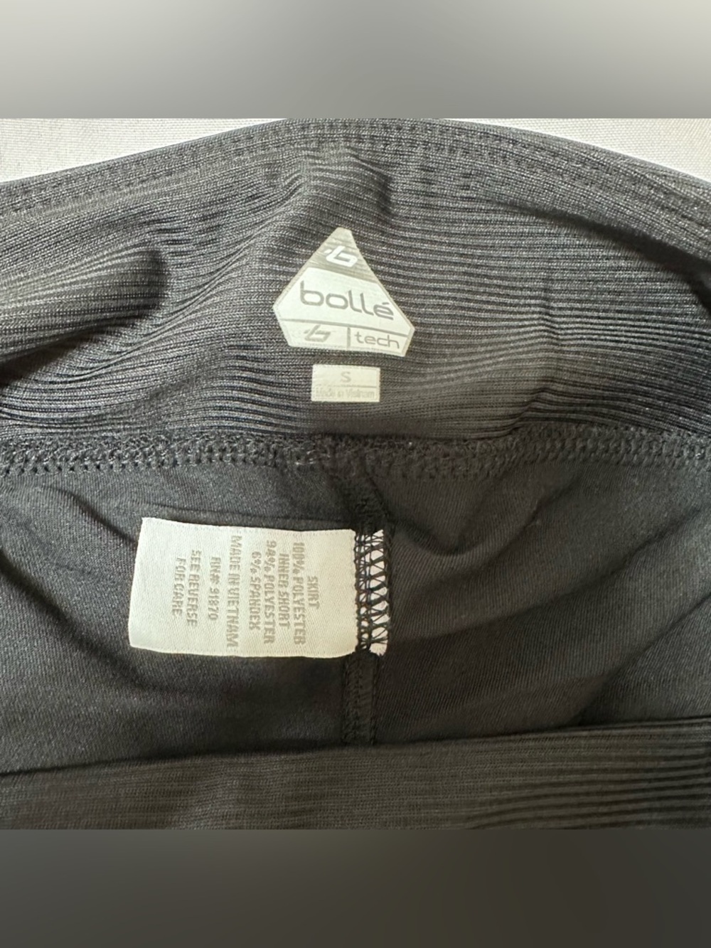 Bolle tech tennis Skort black athletic fabric with Pleated Hem ladies small - Picture 5 of 8